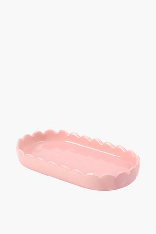 Ceramic Scallop Bath Accessories Tray