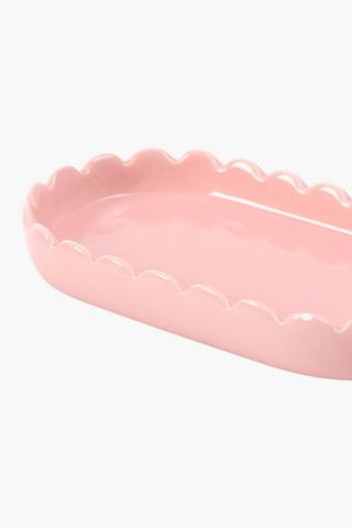Ceramic Scallop Bath Accessories Tray