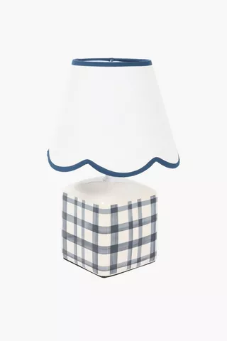 Sqaure Check Ceramic Lampset, E14