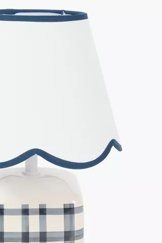 Sqaure Check Ceramic Lampset, E14