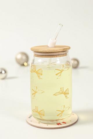Bow Glass Sippy Cup