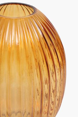 Ribbed Pod Belly Vase, 22x30cm