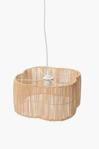 Rattan Scallop Pendant, E27