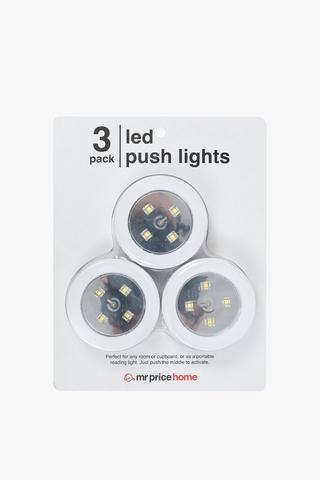 3 Pack Led Push Lights