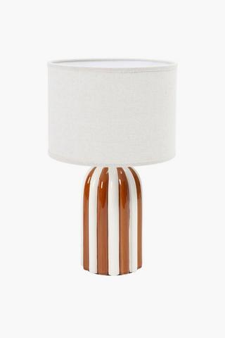 Ceramic Glazed Stripe Lampset, E14