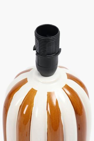 Ceramic Glazed Stripe Lampset, E14
