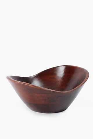 Large Curve Mango Wood Bowl