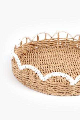 2 Pack Scallop Woven Trays