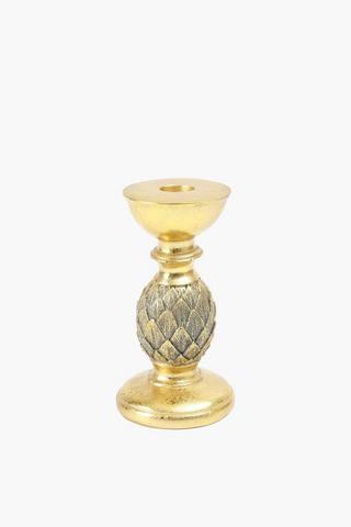 Embossed Floral Pillar Candle Holder, 10x18cm