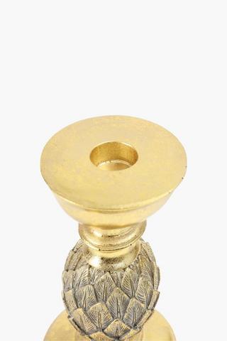 Embossed Floral Pillar Candle Holder, 10x18cm