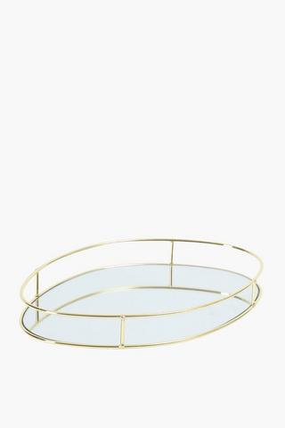 Organic Mirror Decor Tray, 35cm