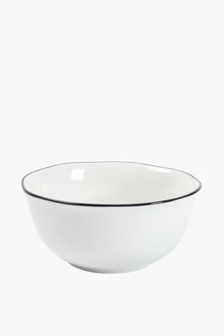 Wavy Rim Porcelain Bowl