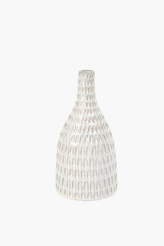 Etched Bottle Vase, 28cm
