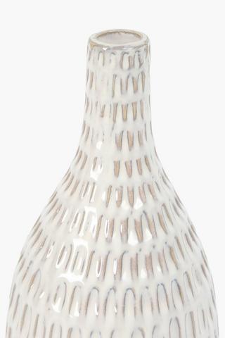 Etched Bottle Vase, 28cm