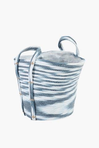 Woven Basket Planter, 32.5x30cm