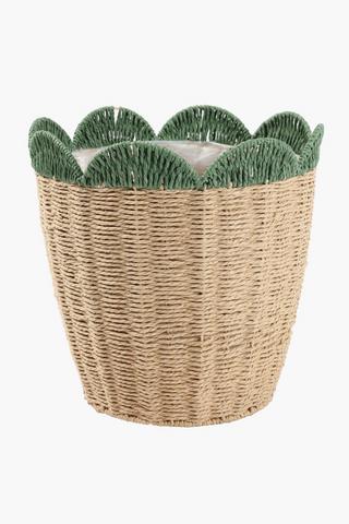 Woven Scallop Planter, 35cm