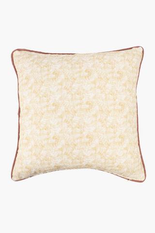 Extra Premium U+g Printed Floral Feather Filled Scatter Cushion, 60x60cm