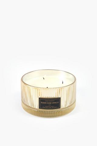 Sugar Cone Vanilla Glass Candle, 1185g