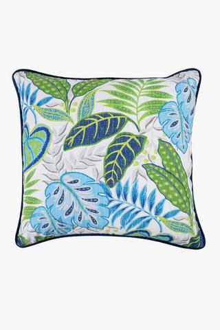 Premium U+g Printed Aliss Botanic Feather Filled Scatter Cushion, 60x60cm