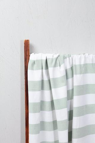 Cotton Stripe Fringed Throw, 125x150cm