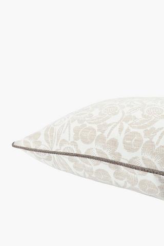 Extra Premium U&G Jacquard Floral Feather Filled Scatter Cushion, 60x60cm