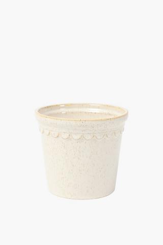 Scallop Edge Planter, 14x12cm