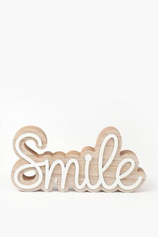 Smile Decor Sign, 20x9.5cm
