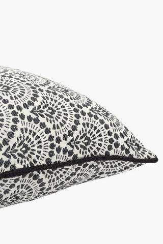 Extra Premium U+g Jacquard Fans Feather Filled Scatter Cushion, 60x60cm