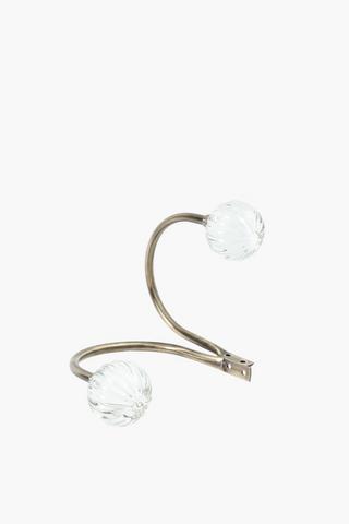 2 Pack Acrylic Holdback Antique Brass Curtain Holdback