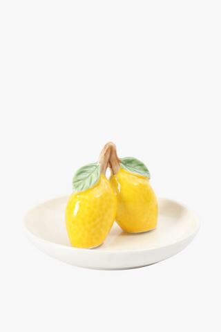 Lemon Trinket Plate, 10x7cm