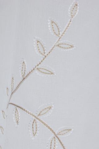 2 Pack Cafe Embroidered Botanic Dahlia Curtain, 110x120cm