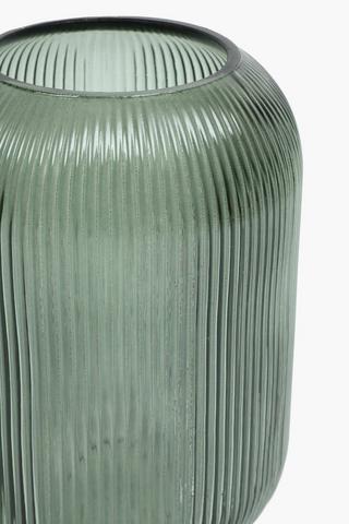 Etched Glass Vase, 16x22cm