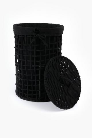 Cotton Rope Criss Cross Laundry Basket, 38x55cm