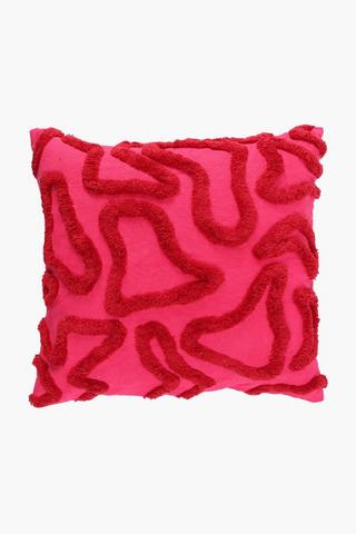 Textured Squiggles Scatter Cushion, 50x50cm