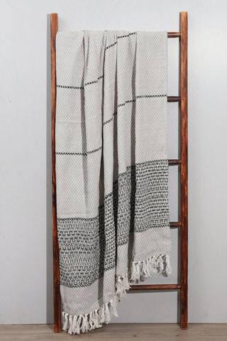 Cotton Textured Stripe Throw, 140x180cm