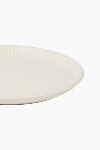 Speckled Ribbed Ceramic Side Plate