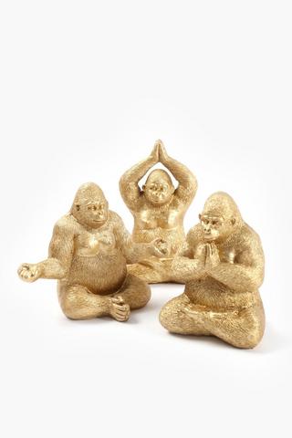 Assorted Zen Gorillas Statue, 7x13cm