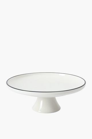 Wavy Rim Porcelain Cake Stand