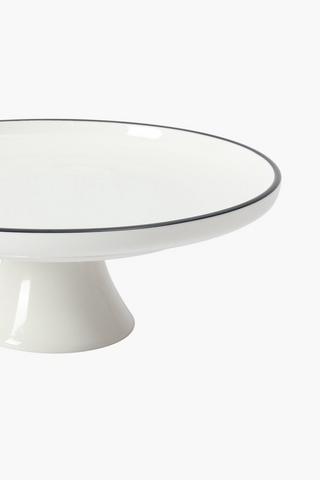 Wavy Rim Porcelain Cake Stand