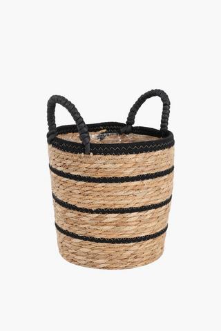 Stripe Basket Planter, 25cm