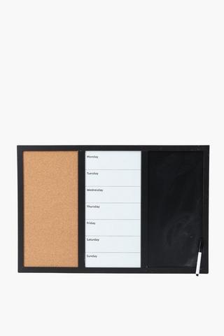 Cork + Chalk Board Weekly Planner