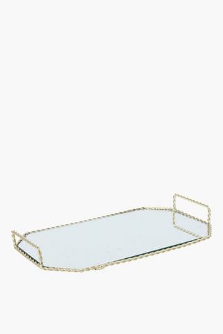 Neo Twist Mirror Tray, 35x20.5cm