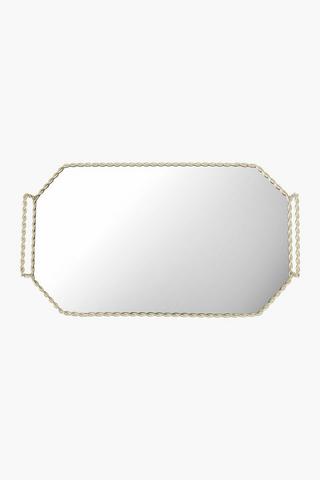 Neo Twist Mirror Tray, 35x20.5cm