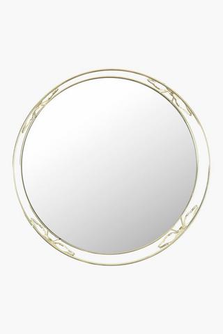 Metal Bows Mirror Decor Tray, 30cm