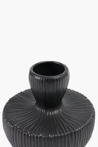 Ribbed Pod Belly Vase, 17x19cm