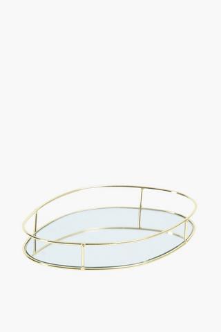Organic Mirror Decor Tray, 26cm