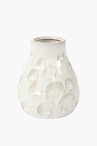 Embossed Shell Vase, 19cm