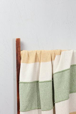 Polycotton Stripe Throw, 140x180cm