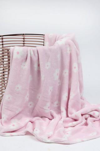 Coral Fleece Flower Kids Blanket