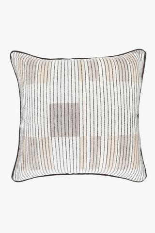 Extra Premium U+g Jacquard Blocks Feather Filled Scatter Cushion, 60x60cm